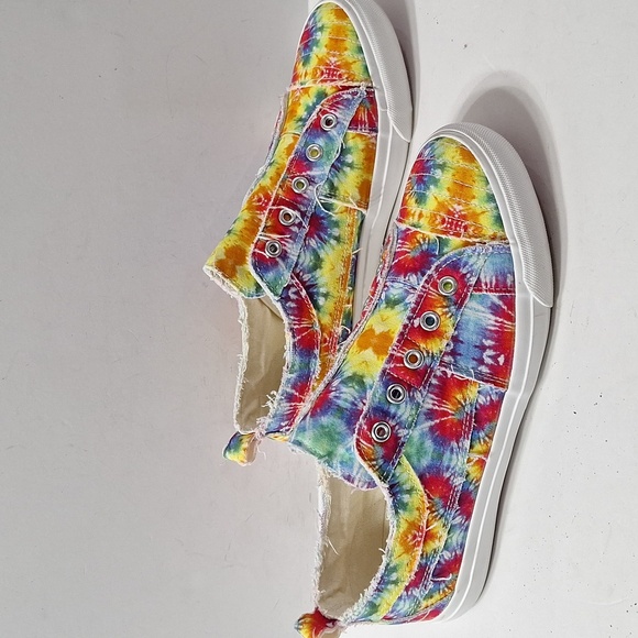 Corkys Multicolor Slip-On Streetwear Vibrant Tie-Dye Slip On Boho Sneakers Sz.10 - Picture 3 of 13